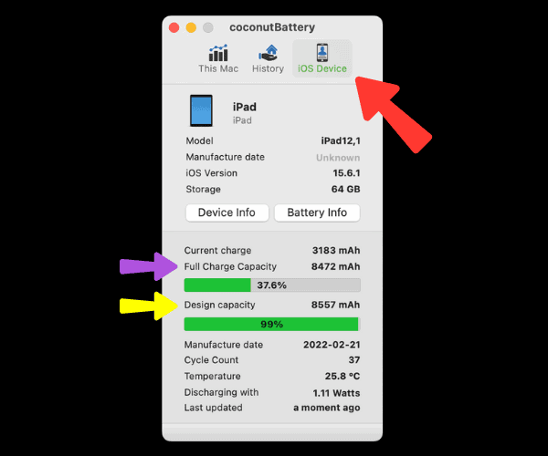 Discover How to Check iPad Battery Health 2 Coconut Battery