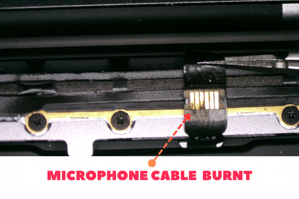 MacBook Pro Water Spillage: Expert Steps to Save Your Mac! 5 microphone cable burnt